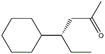 [S,(+)]-4-Cyclohexyl-2-hexanone Struktur