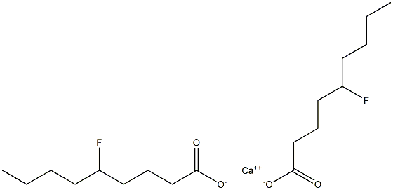 Bis(5-fluorononanoic acid)calcium salt Struktur