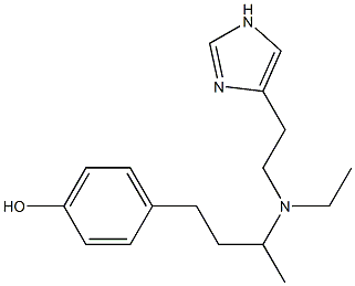 4-[2-[N-Ethyl-N-[3-(4-hydroxyphenyl)-1-methylpropyl]amino]ethyl]-1H-imidazole Struktur