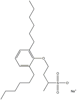 4-(2,6-Dihexylphenoxy)butane-2-sulfonic acid sodium salt Struktur