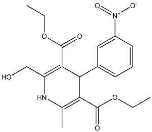 4-(3-Nitrophenyl)-2-hydroxymethyl-6-methyl-1,4-dihydropyridine-3,5-dicarboxylic acid diethyl ester Struktur