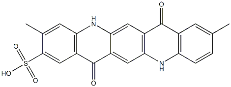 5,7,12,14-Tetrahydro-3,9-dimethyl-7,14-dioxoquino[2,3-b]acridine-2-sulfonic acid Struktur