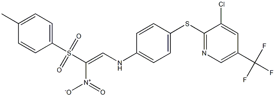 2-((4-(3-Chloro-5-(trifluoromethyl)(2-pyridylthio))phenyl)amino)-1-((4-methylphenyl)sulfonyl)-1-nitroethene Struktur