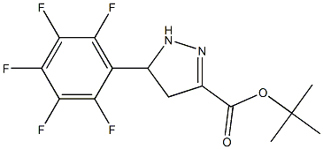 TERT-BUTYL 5-(PERFLUOROPHENYL)-4,5-DIHYDRO-1H-PYRAZOLE-3-CARBOXYLATE Struktur