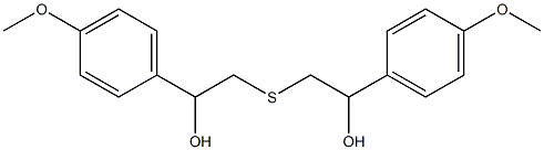 2-[2-HYDROXY-2-(4-METHOXY-PHENYL)-ETHYLSULFANYL]-1-(4-METHOXY-PHENYL)-ETHANOL Struktur