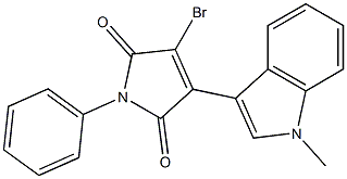 3-BROMO-4-(1-METHYL-1H-INDOL-3-YL)-1-PHENYL-PYRROLE-2,5-DIONE Struktur