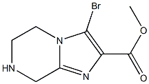 3-Bromo-5,6,7,8-tetrahydroimidazo[1,2-a]pyrazine-2-carboxylic acid methyl ester Struktur