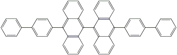 10,10'-di(biphenyl-4-yl)-9,9'-bianthracene Struktur