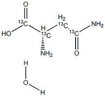 L-Asparagine-13C4 monohydrate 98 atom % 13C, 95% (CP) Struktur