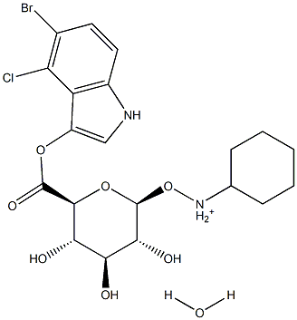 5-Bromo-4-chloro-3-indolyl-beta-D-glucuronidecyclohexylammonium salt hydrate,99% Struktur