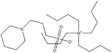 Tetrabutyl ammonium 3-(n-piperidinyl)propane sulfonate Struktur