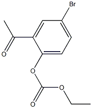 2-acetyl-4-bromophenyl ethyl carbonate Struktur