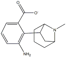 3-Amino-8-methyl-8-aza-bicyclo[3.2.1]octan-6-ylbenzoate Struktur