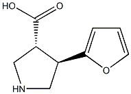 (3R,4R)-4-(furan-2-yl)pyrrolidine-3-carboxylic acid Struktur