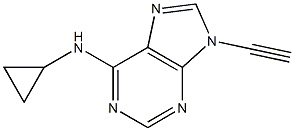 Cyclopropyl-(9-ethynyl-9H-purin-6-yl)amine Struktur