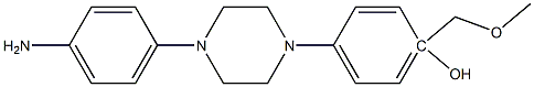 4-[4-(4-Methoxymethyl-4-hydroxyphenyl)-1-piperazinyl]benzenamine Struktur