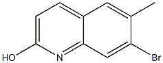 7-bromo-6-methylquinolin-2-ol Struktur