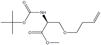 (S)-methyl 3-(but-3-enyloxy)-2-(tert-butoxycarbonylamino)propanoate Struktur