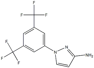 1-(3,5-bis(trifluoromethyl)phenyl)-1H-pyrazol-3-amine Struktur