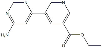 ethyl 5-(6-aminopyrimidin-4-yl)nicotinate Struktur