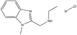 N-[(1-methyl-1H-benzimidazol-2-yl)methyl]ethanamine hydrochloride Struktur