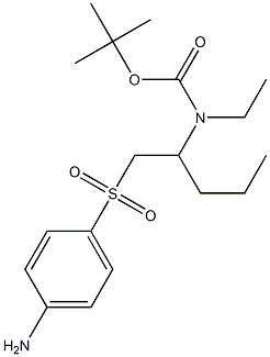 [1-(4-Amino-benzenesulfonylmethyl)-butyl]-ethyl-carbamic acid tert-butyl ester Struktur