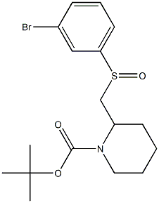 2-(3-Bromo-benzenesulfinylmethyl)-piperidine-1-carboxylic acid tert-butyl ester Struktur