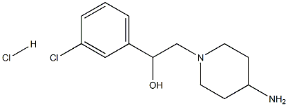 2-(4-Amino-piperidin-1-yl)-1-(3-chloro-phenyl)-ethanol hydrochloride Struktur