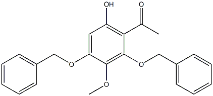 1-(2,4-bis(benzyloxy)-6-hydroxy-3-methoxyphenyl)ethanone Struktur