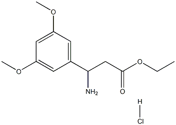 ethyl 3-amino-3-(3,5-dimethoxyphenyl)propanoate hydrochloride Struktur