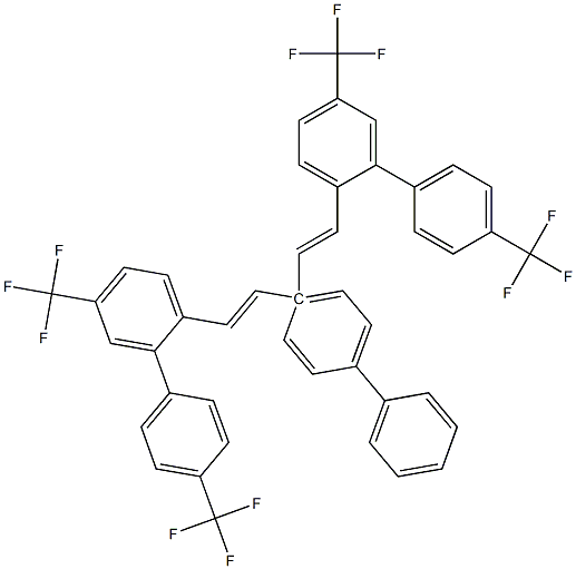 4,4-Bis[2,2'-di(4-trifluoromethyl-phenyl)ethenyl]-1,1'-biphenyl Struktur