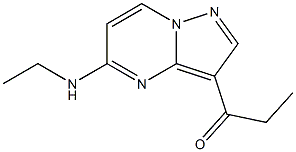 1-(5-(ethylamino)pyrazolo[1,5-a]pyrimidin-3-yl)propan-1-one Struktur