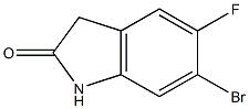 6-Bromo-5-fluoro-1,3-dihydro-indol-2-one Struktur