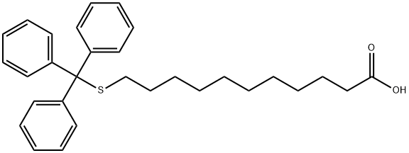 11-Tritylmercapto-undecanoic acid Struktur