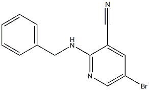 2-(benzylamino)-5-bromopyridine-3-carbonitrile Struktur