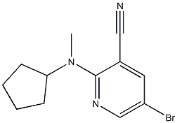 5-bromo-2-(cyclopentylmethylamino)pyridine-3-carbonitrile Struktur