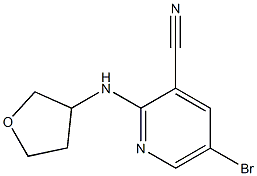 5-bromo-2-(tetrahydrofuran-3-ylamino)pyridine-3-carbonitrile Struktur