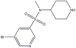 5-broMo-N-Methyl-N-(piperidin-4-yl)pyridine-3-sulfonaMide Struktur