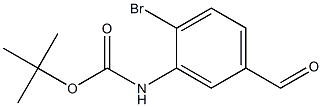 (2-BroMo-5-forMyl-phenyl)-carbaMic acid tert-butyl ester Struktur