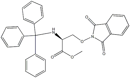 (S)-Methyl 3-((1,3-dioxoisoindolin-2-yl)oxy)-2-(tritylaMino)propanoate Struktur