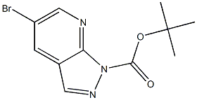 tert-Butyl 5-bromo-1H-pyrazolo[3,4-b]pyridine-1-carboxylate Struktur