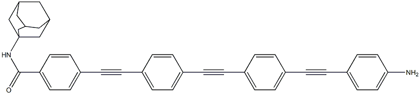 4-((4-((4-((4-aMinophenyl)ethynyl)phenyl) ethynyl)phenyl)ethynyl)-N-adaMantylbenzaMide Struktur