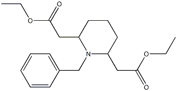 diethyl 2,2'-((2R,6R)-1-benzylpiperidine-2,6-diyl)diacetate Struktur