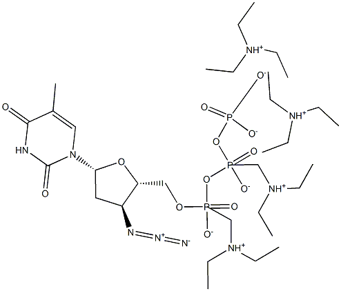 3'-Azido-3'-deoxythymidine 5'-triphosphate triethyammonium salt Struktur