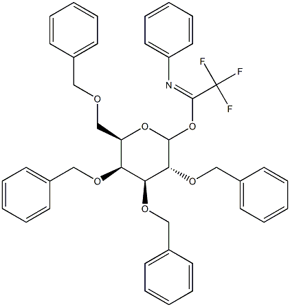 2,3,4,6-Tetra-O-benzyl-D-galactopyranosyl N-phenyl trifluoroacetimidate Struktur