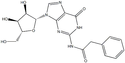 N2-Phenylacetyl-L-guanosine Struktur