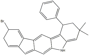 6-bromo-11,11-dimethyl-9-phenyl-5,9,10,11-tetrahydroindeno[2,1-B]carbazole Struktur