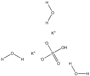 Dipotassium phosphate trihydrate Struktur