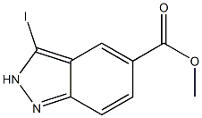 3-Iodo-2H-indazole-5-carboxylic acid methyl ester Struktur