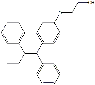 (Z)-2-(4-(1,2-diphenylbut-1-en-1-yl)phenoxy)ethan-1-ol Struktur